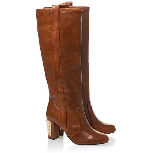 Rebecca Minkoff 9.5 Leather boots Cognac  BROWN BEAUTIFUL - Picture 1 of 16